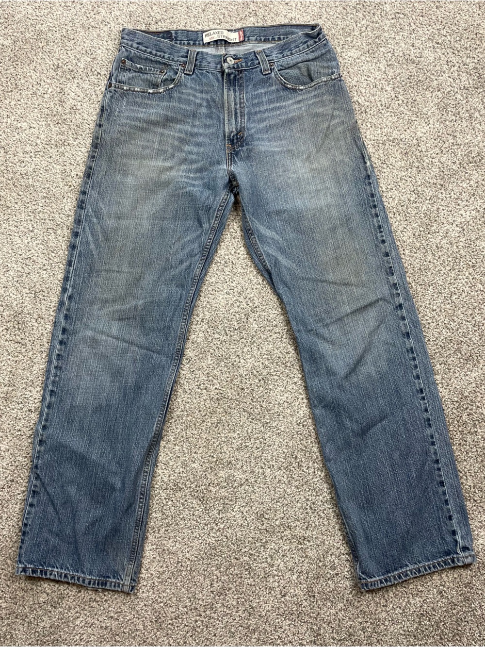 Levi’s Relaxed Straight 559 men’s work jeans distressed 33x32